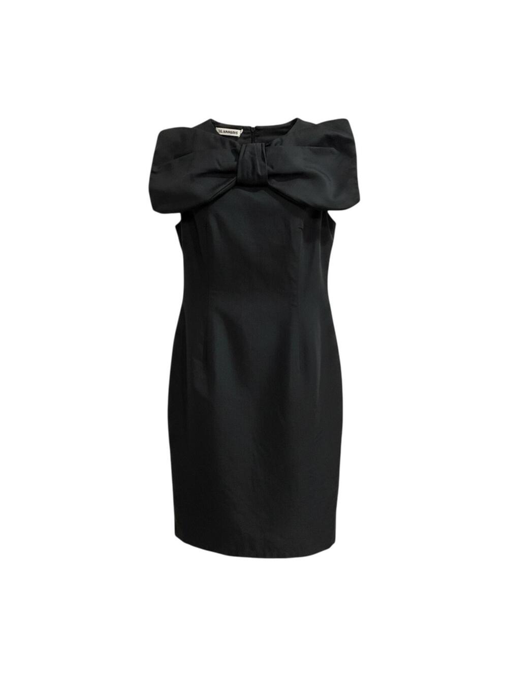 Jil Sander Black Sleeveless Structured Dress Size 38